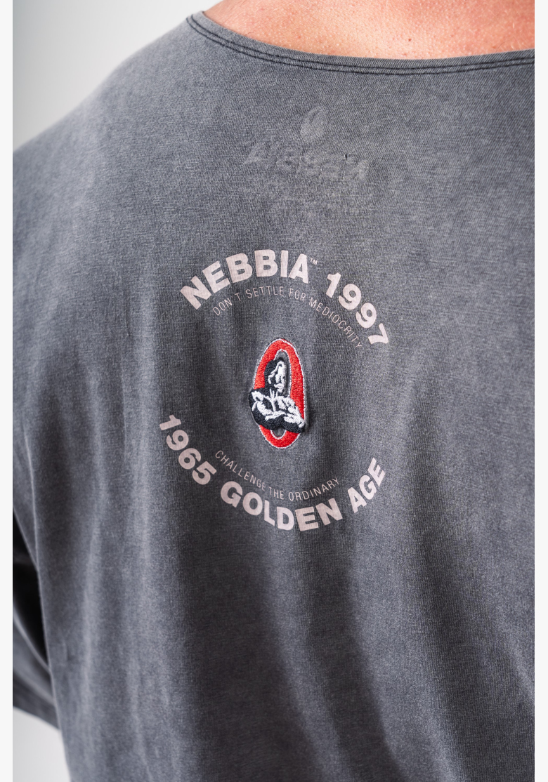 NEBBIA • NEBBIA Washed bavlnený rag top GOLDEN AGE černý • Nebshop.cz NEBBIA • NEBBIA Washed bavlnený rag top GOLDEN AGE černý • Nebshop.cz