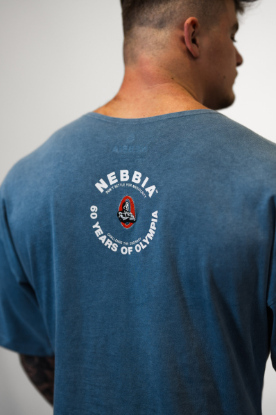 NEBBIA • NEBBIA Washed bavlnený rag top GOLDEN AGE modré • Nebshop.cz 2