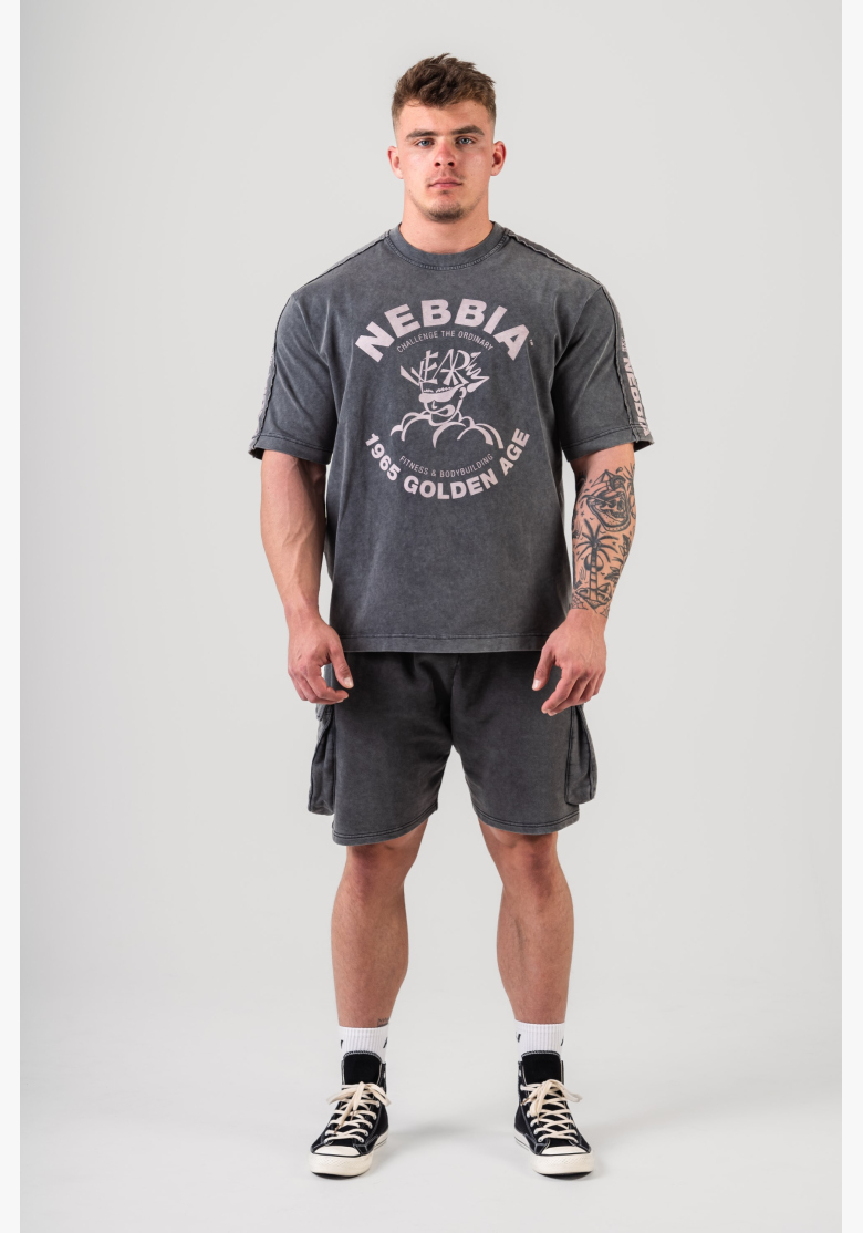 NEBBIA • NEBBIA Washed oversized t-shirt GOLDEN AGE black • Nebshop.cz NEBBIA • NEBBIA Washed oversized t-shirt GOLDEN AGE black • Nebshop.cz