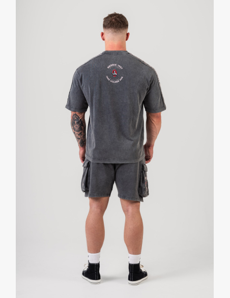 NEBBIA • NEBBIA T-shirt oversize lavato GOLDEN AGE nero • Nebshop.cz