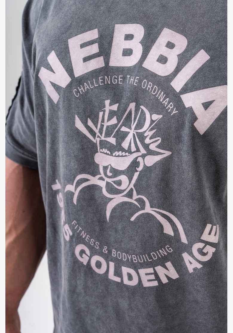 NEBBIA • NEBBIA Washed oversized tričko GOLDEN AGE černé • Nebshop.cz NEBBIA • NEBBIA Washed oversized tričko GOLDEN AGE černé • Nebshop.cz