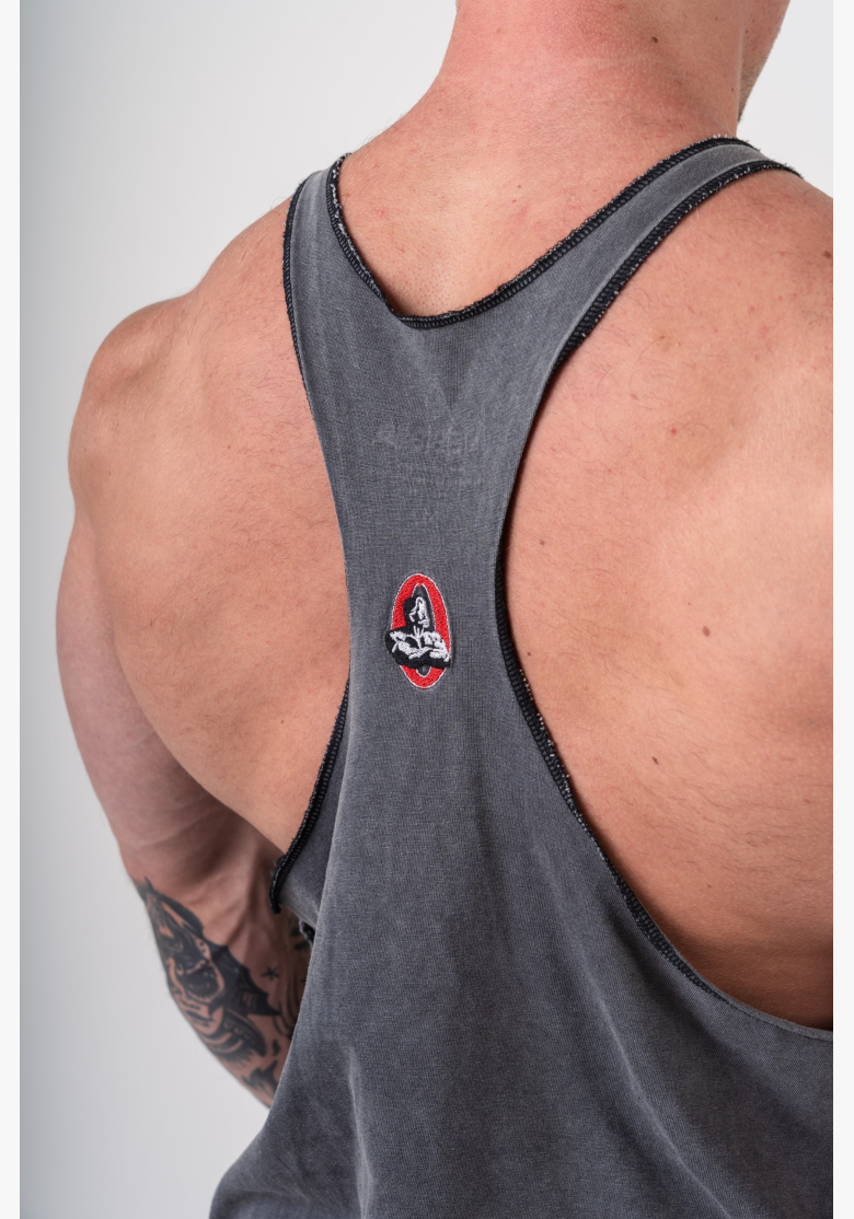 NEBBIA • NEBBIA Washed muscle back stringer GOLDEN AGE čierne • Nebshop.sk NEBBIA • NEBBIA Washed muscle back stringer GOLDEN AGE čierne • Nebshop.sk