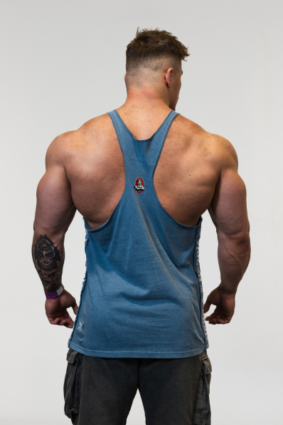 NEBBIA • NEBBIA Washed muscle back stringer GOLDEN AGE modré • Nebshop.sk 2