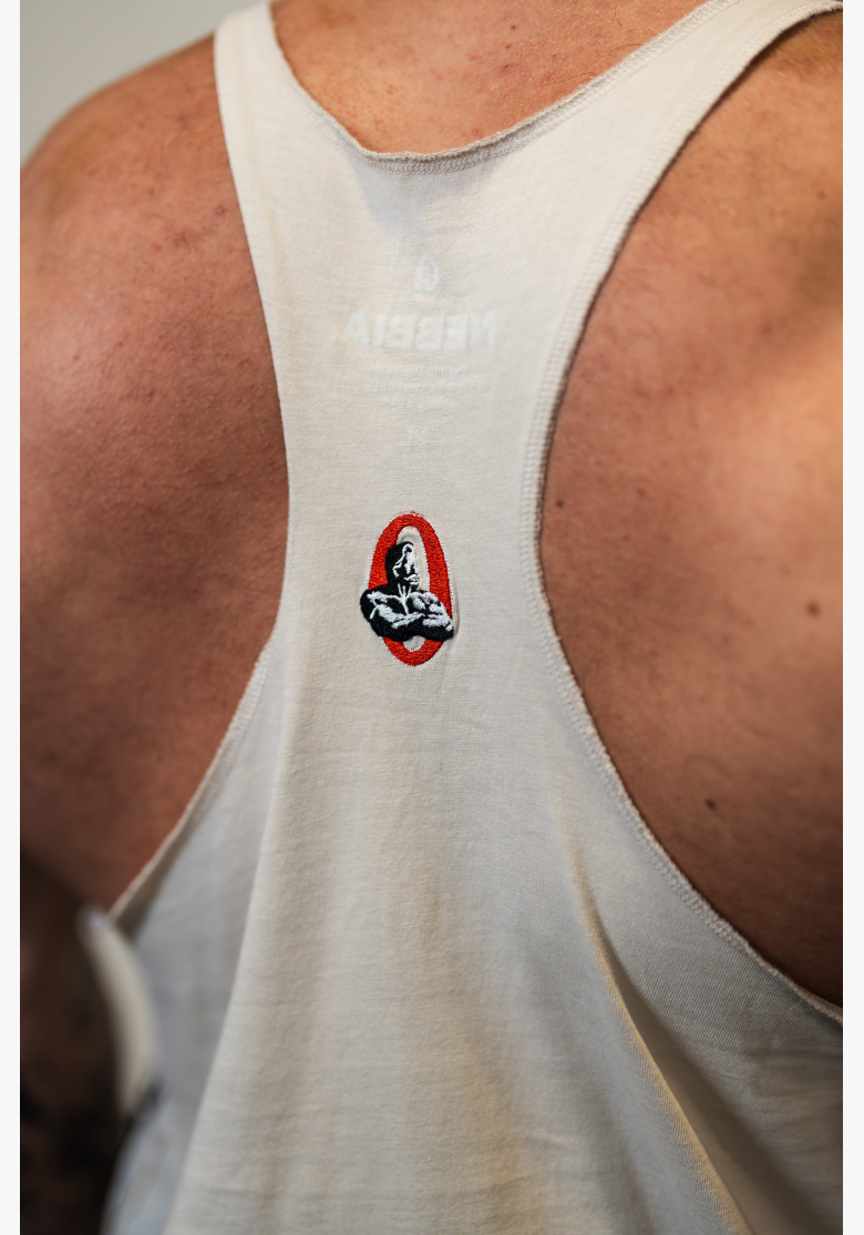 NEBBIA • NEBBIA Washed muscle back stringer GOLDEN AGE grigio • Nebshop.cz NEBBIA • NEBBIA Washed muscle back stringer GOLDEN AGE grigio • Nebshop.cz