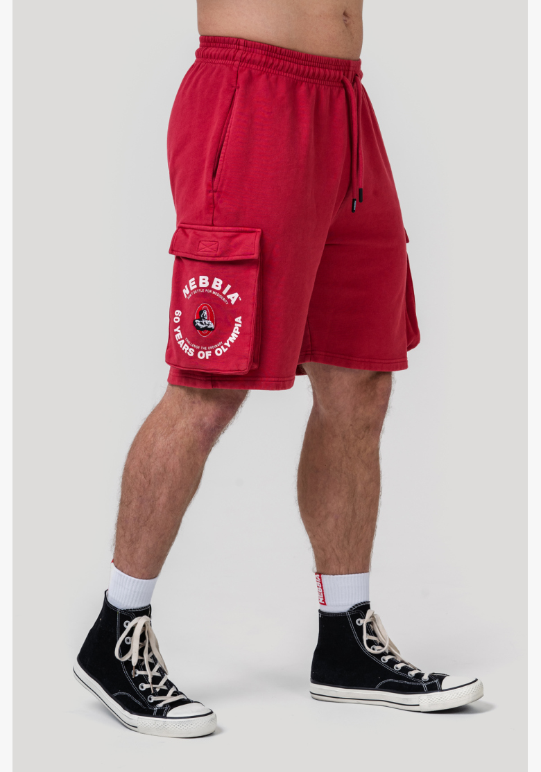 NEBBIA • NEBBIA Washed loose cargo shorts LEGACY red • Nebshop.cz NEBBIA • NEBBIA Washed loose cargo shorts LEGACY red • Nebshop.cz