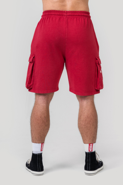 NEBBIA • NEBBIA Washed pantaloni cargo larghi LEGACY rossi • Nebshop.it 2