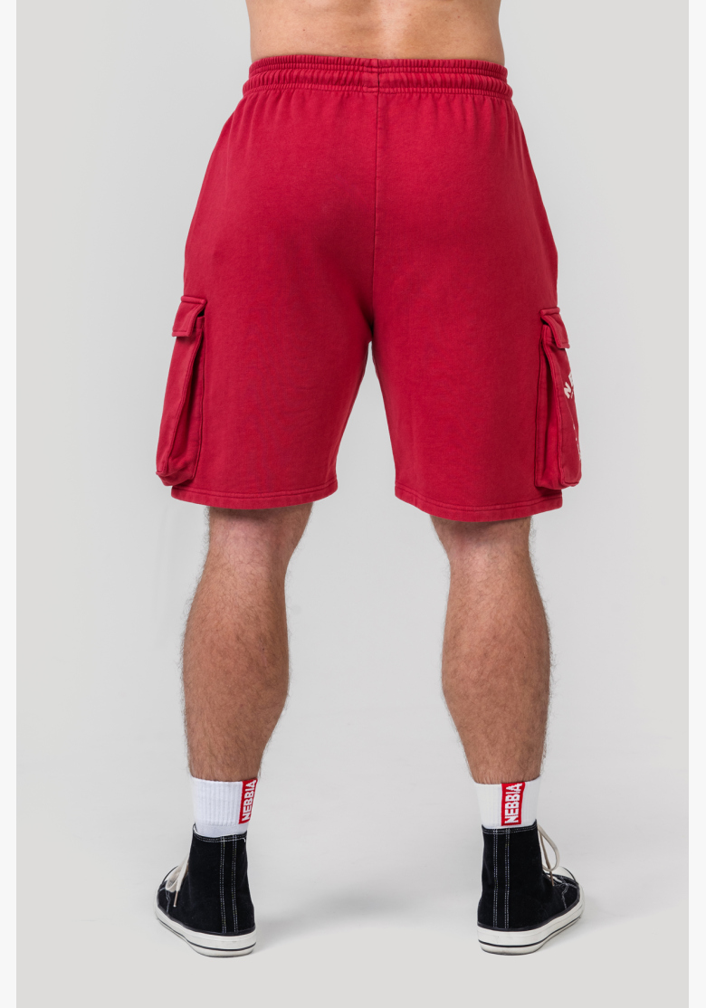 NEBBIA • NEBBIA Washed pantaloni cargo larghi LEGACY rossi • Nebshop.it NEBBIA • NEBBIA Washed pantaloni cargo larghi LEGACY rossi • Nebshop.it