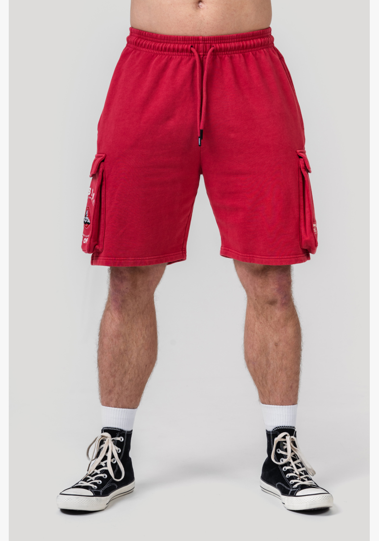 NEBBIA • NEBBIA Washed loose cargo shorts LEGACY red • Nebshop.cz NEBBIA • NEBBIA Washed loose cargo shorts LEGACY red • Nebshop.cz