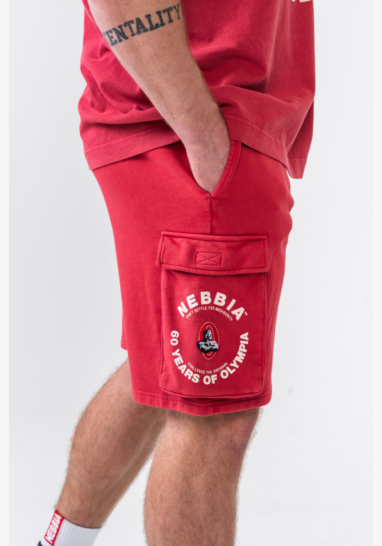NEBBIA • NEBBIA Washed voľné cargo šortky LEGACY červené • Nebshop.sk NEBBIA • NEBBIA Washed voľné cargo šortky LEGACY červené • Nebshop.sk