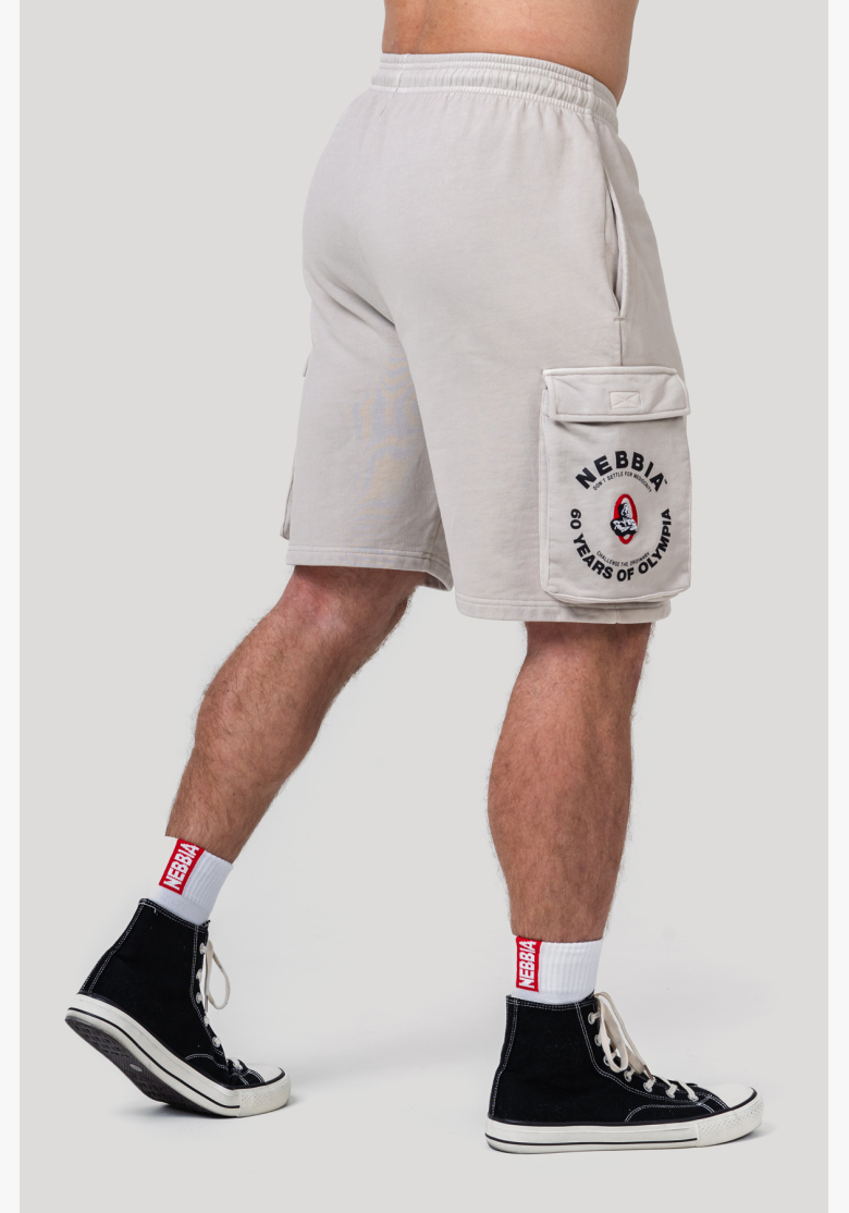 NEBBIA • NEBBIA Washed volné cargo šortky LEGACY šedé • Nebshop.cz NEBBIA • NEBBIA Washed volné cargo šortky LEGACY šedé • Nebshop.cz