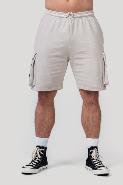 NEBBIA • NEBBIA Washed volné cargo šortky LEGACY šedé • Nebshop.cz