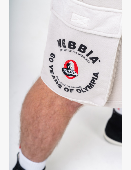 NEBBIA • NEBBIA Washed loose cargo shorts LEGACY gray • Nebshop.cz