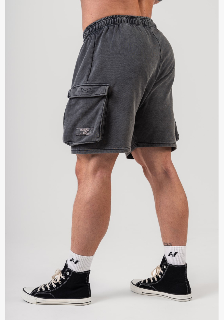 NEBBIA • NEBBIA Washed voľné cargo šortky LEGACY sivé • Nebshop.sk NEBBIA • NEBBIA Washed voľné cargo šortky LEGACY sivé • Nebshop.sk