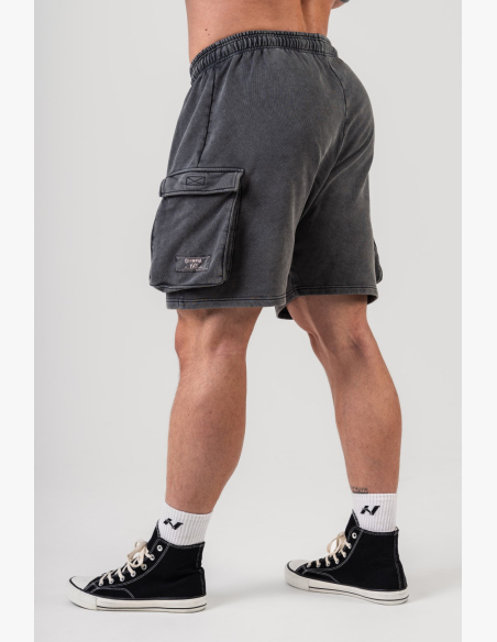 NEBBIA • NEBBIA Washed voľné cargo šortky LEGACY sivé • Nebshop.sk