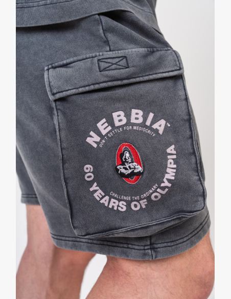 NEBBIA • NEBBIA Washed pantaloni cargo larghi LEGACY grigi • Nebshop.cz
