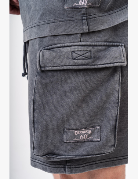 NEBBIA • NEBBIA Washed voľné cargo šortky LEGACY sivé • Nebshop.sk
