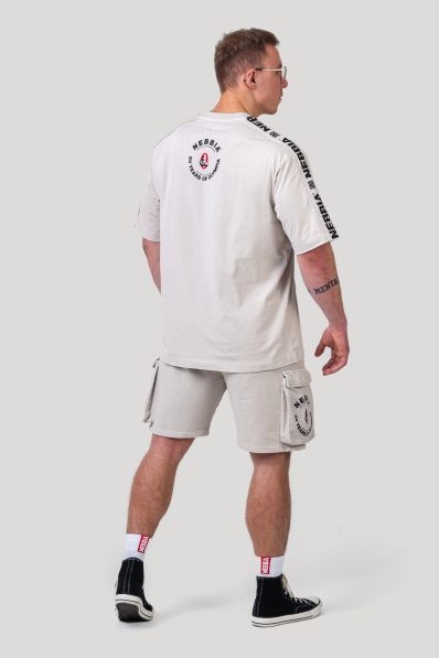 NEBBIA • NEBBIA Washed oversized t-shirt GOLDEN AGE gray • Nebshop.cz 2