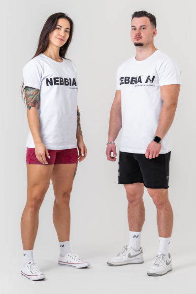 NEBBIA • NEBBIA GYM ESSENTIALS tričko biele • Nebshop.sk