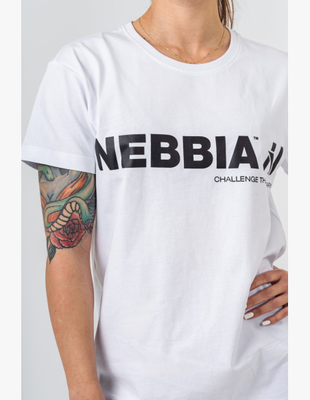 NEBBIA • NEBBIA GYM ESSENTIALS maglietta bianca • Nebshop.it