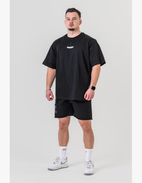 NEBBIA • NEBBIA GYM ESSENTIALS T-shirt oversize nero • Nebshop.it
