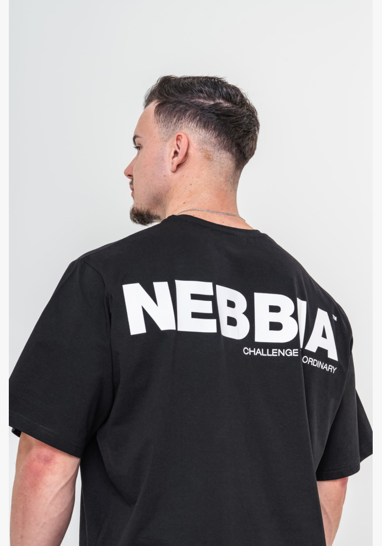 NEBBIA • NEBBIA GYM ESSENTIALS Oversized tričko čierne • Nebshop.sk NEBBIA • NEBBIA GYM ESSENTIALS Oversized tričko čierne • Nebshop.sk