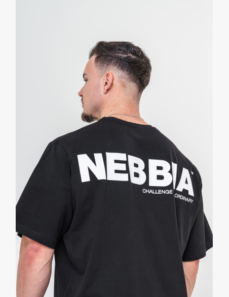 NEBBIA • NEBBIA GYM ESSENTIALS Oversized tričko čierne • Nebshop.sk