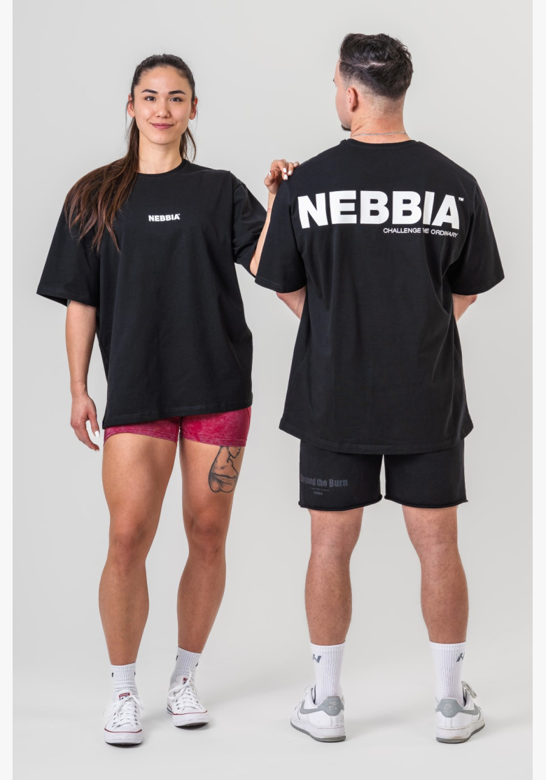 NEBBIA • NEBBIA GYM ESSENTIALS Oversized tričko čierne • Nebshop.sk NEBBIA • NEBBIA GYM ESSENTIALS Oversized tričko čierne • Nebshop.sk