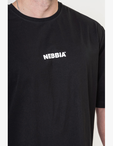 NEBBIA • NEBBIA GYM ESSENTIALS T-shirt oversize nero • Nebshop.it