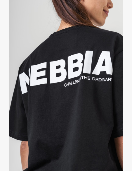 NEBBIA • NEBBIA GYM ESSENTIALS Oversized tričko čierne • Nebshop.sk