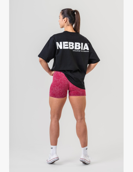 NEBBIA • NEBBIA GYM ESSENTIALS Oversized tričko čierne • Nebshop.sk