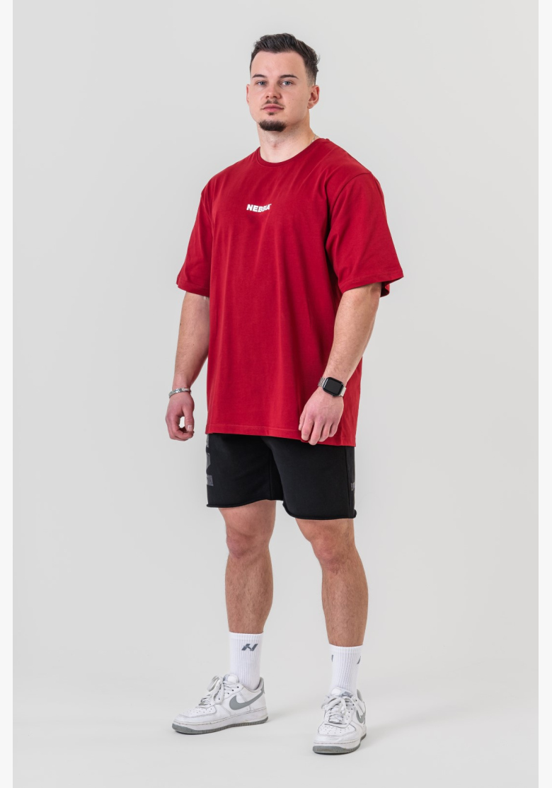 NEBBIA • NEBBIA GYM ESSENTIALS Oversized tričko červené • Nebshop.sk NEBBIA • NEBBIA GYM ESSENTIALS Oversized tričko červené • Nebshop.sk
