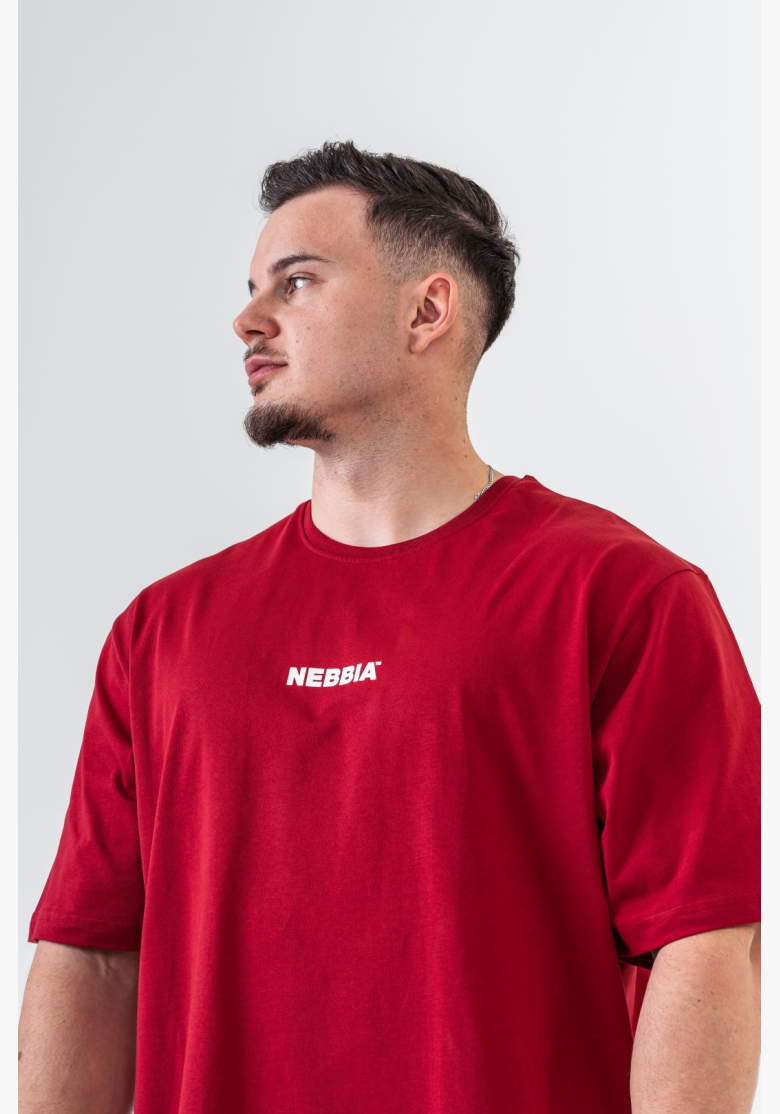 NEBBIA • NEBBIA GYM ESSENTIALS Oversized tričko červené • Nebshop.sk NEBBIA • NEBBIA GYM ESSENTIALS Oversized tričko červené • Nebshop.sk