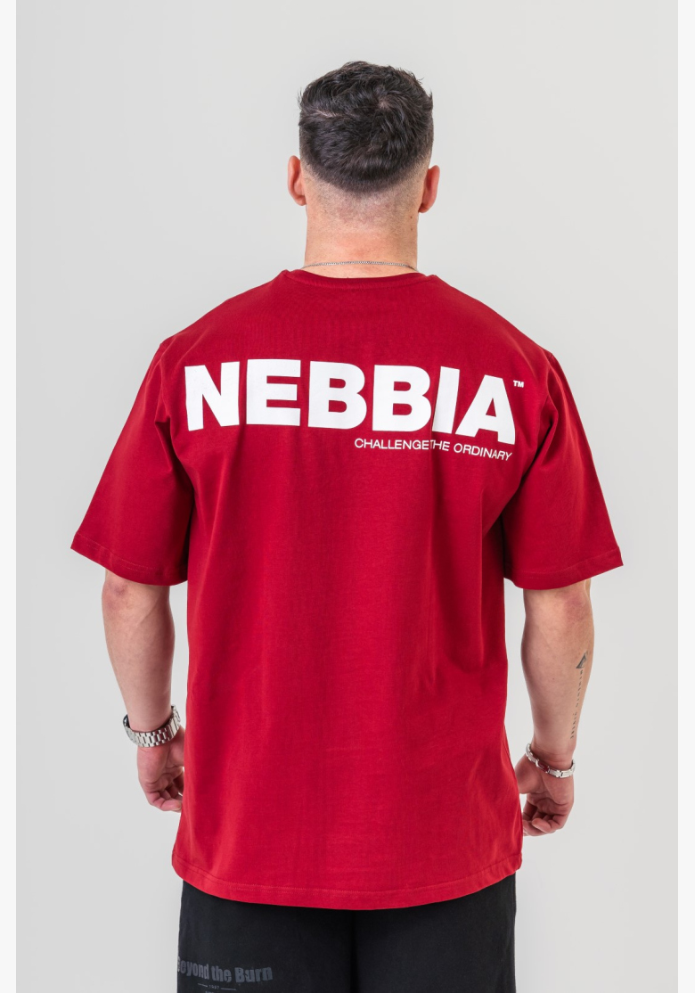 NEBBIA • NEBBIA GYM ESSENTIALS T-shirt oversize rossa • Nebshop.cz NEBBIA • NEBBIA GYM ESSENTIALS T-shirt oversize rossa • Nebshop.cz