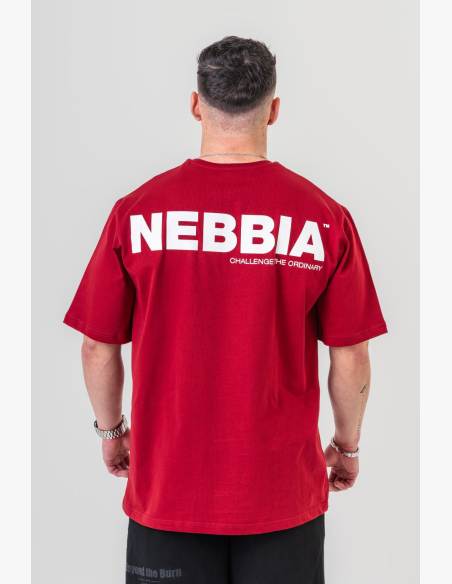 NEBBIA • NEBBIA GYM ESSENTIALS Oversized tričko červené • Nebshop.sk