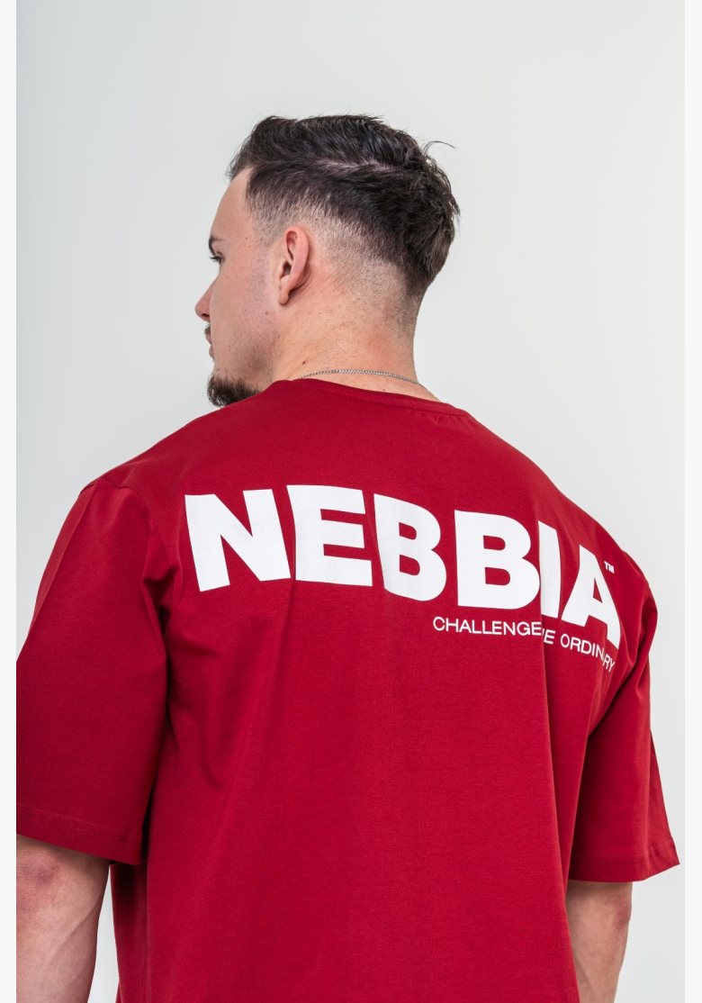 NEBBIA • NEBBIA GYM ESSENTIALS Oversized tričko červené • Nebshop.sk NEBBIA • NEBBIA GYM ESSENTIALS Oversized tričko červené • Nebshop.sk