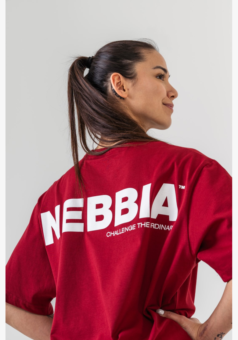 NEBBIA • NEBBIA GYM ESSENTIALS Oversized tričko červené • Nebshop.sk NEBBIA • NEBBIA GYM ESSENTIALS Oversized tričko červené • Nebshop.sk
