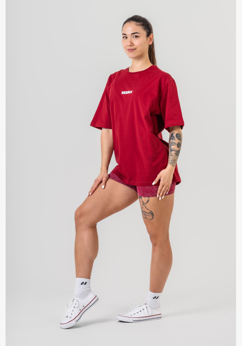 NEBBIA • NEBBIA GYM ESSENTIALS Oversized tričko červené • Nebshop.sk NEBBIA • NEBBIA GYM ESSENTIALS Oversized tričko červené • Nebshop.sk