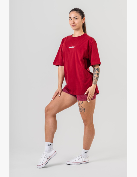 NEBBIA • NEBBIA GYM ESSENTIALS Oversized tričko červené • Nebshop.sk