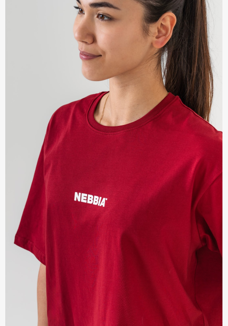 NEBBIA • NEBBIA GYM ESSENTIALS Oversized tričko červené • Nebshop.sk NEBBIA • NEBBIA GYM ESSENTIALS Oversized tričko červené • Nebshop.sk