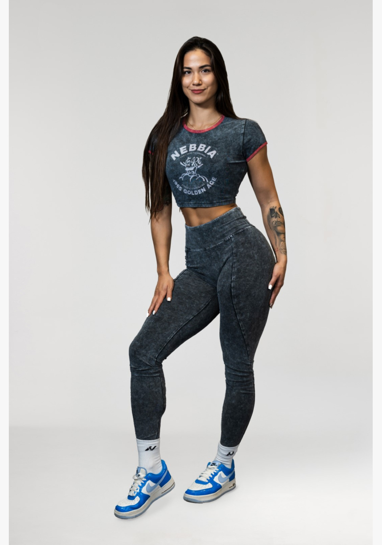 NEBBIA • NEBBIA Washed fitness legíny s vysokým pasem GYM WARRIOR • Nebshop.cz NEBBIA • NEBBIA Washed fitness legíny s vysokým pasem GYM WARRIOR • Nebshop.cz