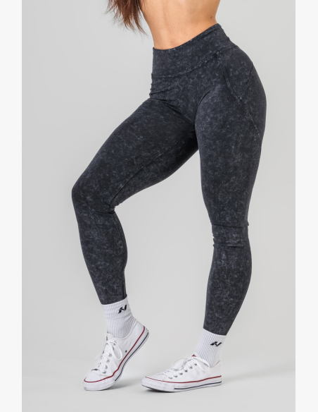NEBBIA • NEBBIA Washed fitness legíny s vysokým pasem GYM WARRIOR • Nebshop.cz