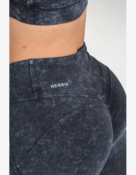 NEBBIA • NEBBIA Washed fitness legíny s vysokým pasem GYM WARRIOR • Nebshop.cz