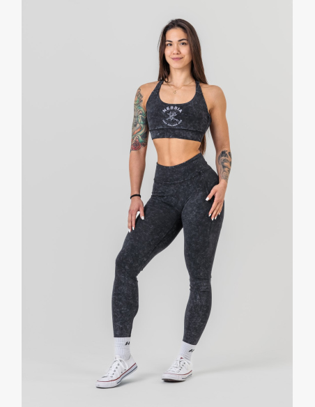 NEBBIA • NEBBIA Washed sports bra with medium support GOLDEN AGE • Nebshop.cz