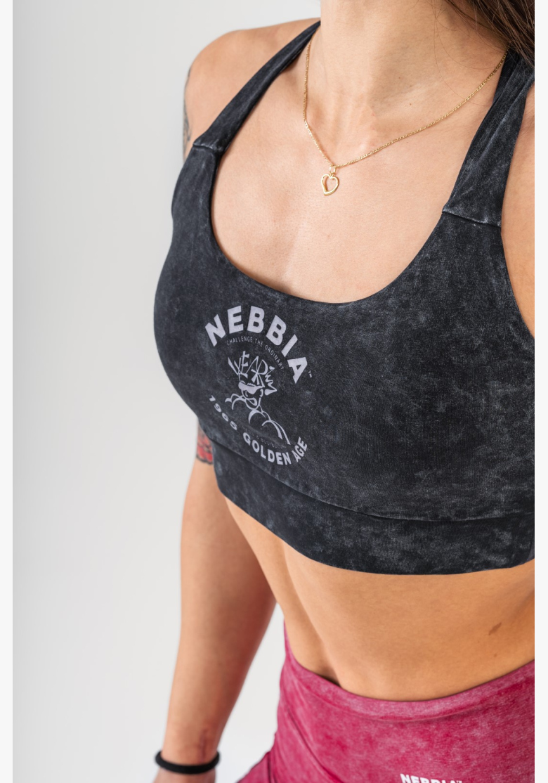 NEBBIA • NEBBIA Washed sports bra with medium support GOLDEN AGE • Nebshop.cz NEBBIA • NEBBIA Washed sports bra with medium support GOLDEN AGE • Nebshop.cz