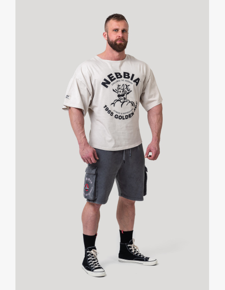 NEBBIA • NEBBIA Washed cotton rag top GOLDEN AGE grey • Nebshop.cz