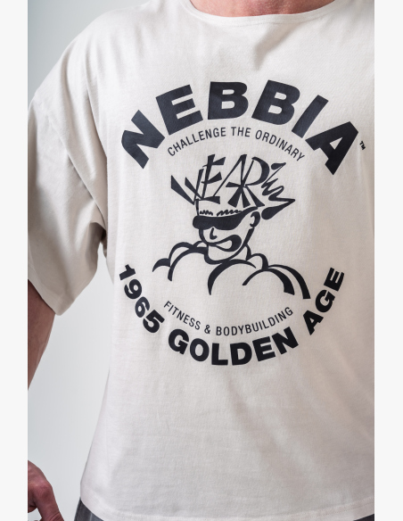 NEBBIA • NEBBIA Washed bavlnený rag top GOLDEN AGE šedé • Nebshop.sk