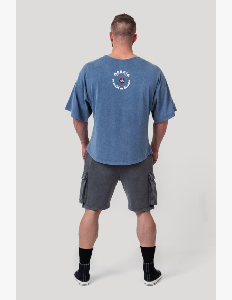 NEBBIA • NEBBIA Washed cotton rag top GOLDEN AGE blue • Nebshop.cz