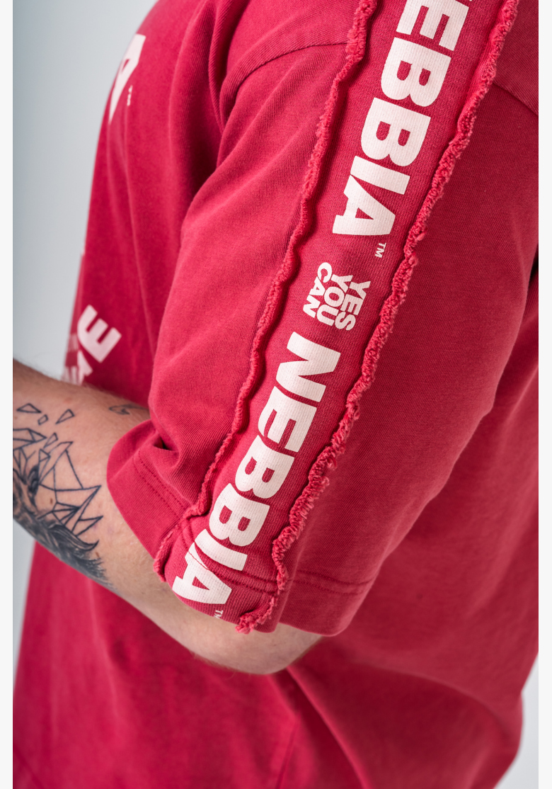 NEBBIA • NEBBIA Washed oversized tričko GOLDEN AGE červené • Nebshop.sk NEBBIA • NEBBIA Washed oversized tričko GOLDEN AGE červené • Nebshop.sk