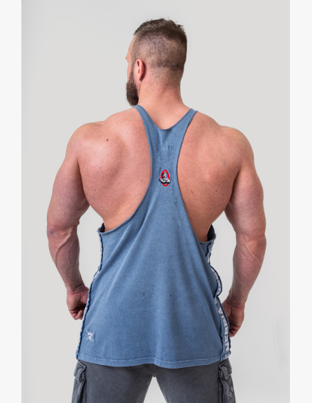 NEBBIA • NEBBIA Washed muscle back stringer GOLDEN AGE modré • Nebshop.sk