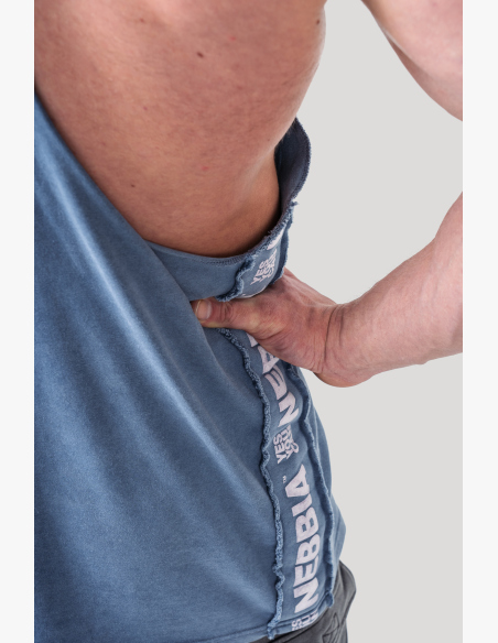 NEBBIA • NEBBIA Canotta muscle back lavata GOLDEN AGE blu • Nebshop.cz